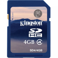 Карта памяти 4 Гб, class 4 Kingston SD4-4GB