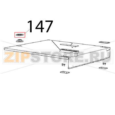 Chimney holding plate Unox XVC 205E Chimney holding plate Unox XVC 205EЗапчасть на деталировке под номером: 147
