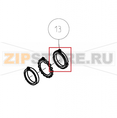 Ghiera nazionale KM 14 Imesa LM 23                        Ghiera nazionale KM 14 Imesa LM 23Запчасть на сборочном чертеже под номером: 13Название запчасти на итальянском языке: Ghiera nazionale KM 14 Imesa LM 23