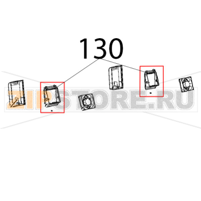 Supporto ventola raffreddamento c Unox XVC 1005EP Supporto ventola raffreddamento c Unox XVC 1005EPЗапчасть на деталировке под номером: 130