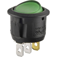 Переключатель клавишный 250 В/AC, 6 А, 1 x выкл/вкл TRU Components R13-112B B/G 200V