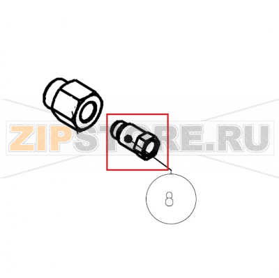 Ugello per valvola SIT COD.0958031 Imesa LM 23                                 Ugello per valvola SIT COD.0958031 Imesa LM 23Запчасть на сборочном чертеже под номером: 8Название запчасти на итальянском языке: Ugello per valvola SIT COD.0958031 Imesa LM 23