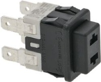 ЧЕРНЫЙ ДВУХПОЛЮСНЫЙ ПЕРЕКЛЮЧАТЕЛЬ 16А 250В