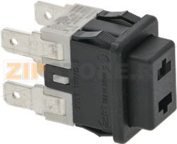 ЧЕРНЫЙ ДВУХПОЛЮСНЫЙ ПЕРЕКЛЮЧАТЕЛЬ 16А 250В 