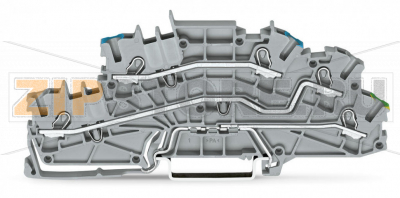 Многоуровневые клеммы для монтажа; 4 mm; N/L/PE; Push-in CAGE CLAMP®; 2,50 mm; серые Wago 2003-6646 