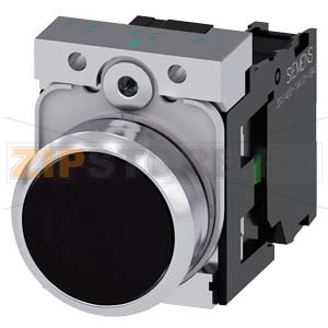 КНОПКА, 22MM, КРУГЛАЯ, МЕТАЛЛИЧЕСКАЯ ГЛЯНЦЕВАЯ, ЧЁРНАЯ, ПЛОСКАЯ КНОПКА, КОНТАКТЫ МГНОВЕННОГО ДЕЙСТВИЯ, С ДЕРЖАТЕЛЕМ, 1NO, ВИНТОВЫЕ КЛЕММЫ, С ГРАВИРОВКОЙ ЛАЗЕРОМ, SYMBOL NUMBER ACC. TO, ISO7000 OR IEC60417 Siemens 3SU1150-0AB10-1BA0-Z&amp;nbsp;Y13 