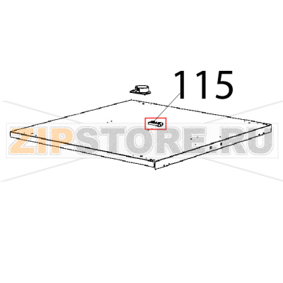 Staffa superiore porta lievitatore Unox XL 413 Staffa superiore porta lievitatore Unox XL 413Запчасть на деталировке под номером: 115