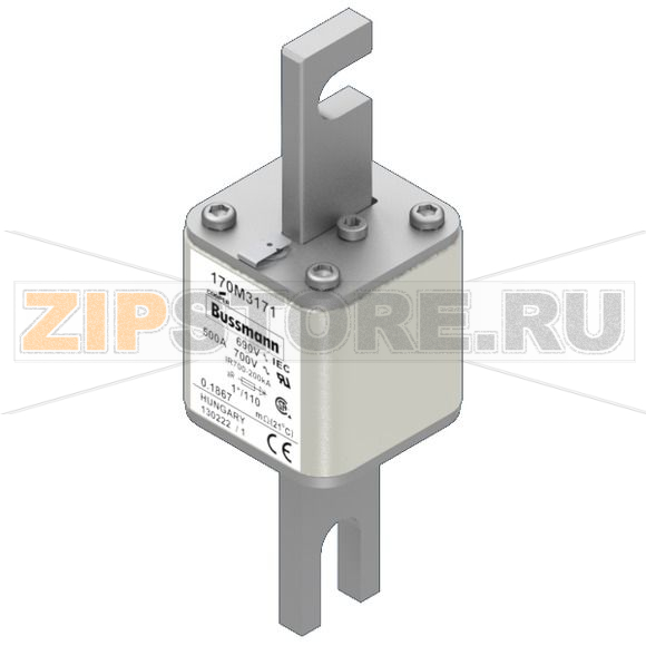 Предохранитель, 550 A, AC 690 В, 200 кА, size 1, 45x45x134 мм, aR, DIN, IEC Eaton FUSE 550A 690 