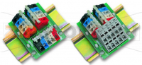 Multi port device tap with mounting foot; 2 trunk cables (input, output); 1 drop cable Wago 810-902/000-001