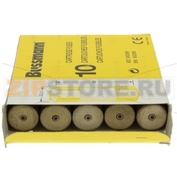 Предохранитель, 100 A, AC 500 В, 120 кА, 22x58 мм, gL/gG, IEC Eaton CYLINDRICAL FUSE 22X58 100A G 