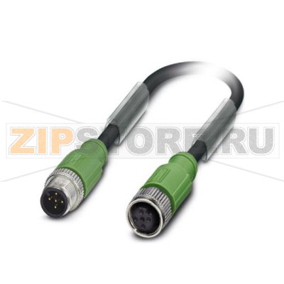 Кабель для датчика / исполнительного элемента Phoenix Contact SAC-5P-M12MS/ 8,0-PUR/M12FS SH 5-полюсн., PUR без галогенов, темно-серый RAL 7021, экранирован., Штекеры прямое M12, А-кодирование, к Гнездо прямое M12, А-кодирование, Длина кабеля: 8 м.Минимальный заказ: 25 шт.Упаковка: 5 шт.