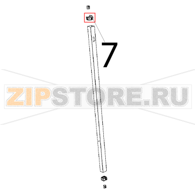 Tappo fulcro sup. porta Unox XBC 1005E Tappo fulcro sup. porta Unox XBC 1005EЗапчасть на деталировке под номером: 7