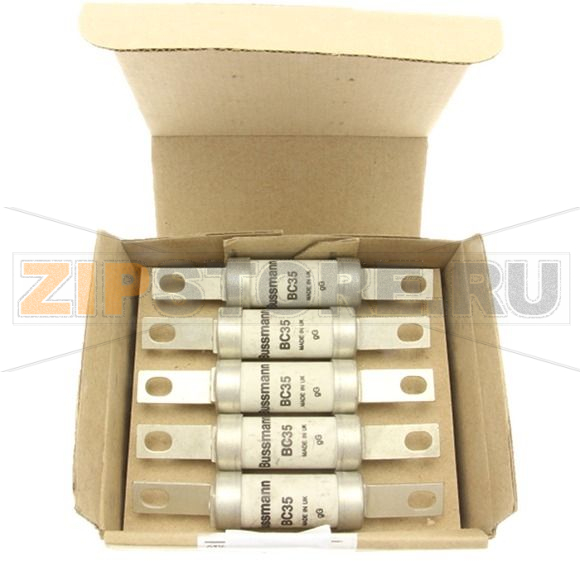 Предохранитель, 35 A, AC 500 В, DC 250 В, 80 кА, BS88, 21x114 мм, gL/gG, BS Eaton 35A INDUSTRIAL 