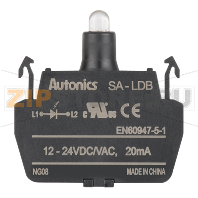 Блок контактов 12-24 В/АC/DC, 50/60 Гц, тип: одиночный, индикатор: синий Autonics SA-LDB 
