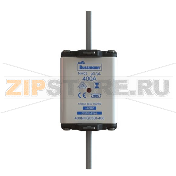Предохранитель, 355 A, AC 400 В, 120 кА, NH03, gL/gG, IEC Eaton NH FUSE 355A 400V GG/GL SIZE 03 