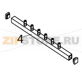 Sprayers bar assembly 13 g. (small) Brema CB 316 Sprayers bar assembly 13 g. (small) Brema CB 316Запчасть на деталировке под номером: 4Название запчасти Brema на английском языке: Sprayers bar assembly 13 g. (small) CB 316.