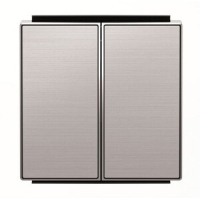 Клавиша для двухклавишных выключателей/переключателей/кнопок, нержавеющая сталь ABB 2CLA851100A1401