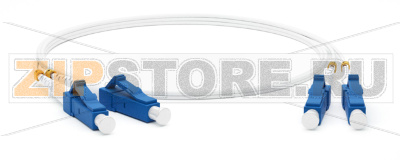 Hyperline FC-D2-9A1-LC/UR-LC/UR-H-1M-LSZH-WH (FC-9A1-LC-LC-UPC-1M) Патч-корд волоконно-оптический (шнур) SM 9/125 (G657), LC/UPC-LC/UPC, duplex, LSZH, 1м 
