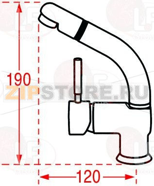 СМЕСИТЕЛЬ ДЛЯ РАКОВИНЫ С ОДНИМ РЫЧАГОМ 800/2340 