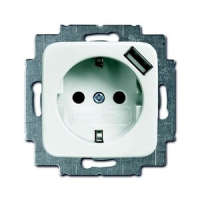 Розетка USB 16 А, 700 мА, альпийский белый ABB 2CKA002011A6175