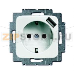 Розетка USB 16 А, 700 мА, альпийский белый ABB 2CKA002011A6175 