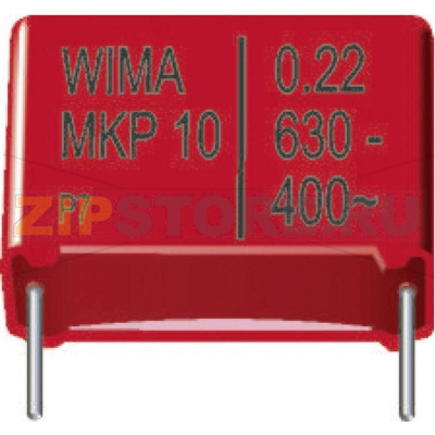 Конденсатор тонкопленочный 0.1 мкФ, 400 В/DC, 10 %, 15 мм, 18x7x14 мм Wima MKP1G031004D00KSSD-1 