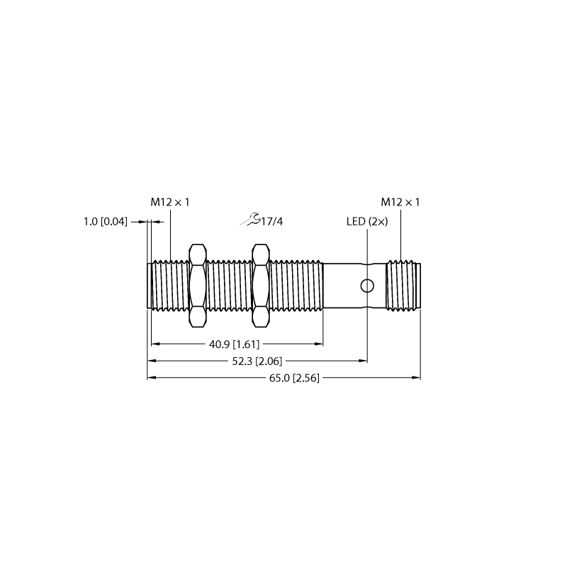 Датчик индуктивный (предохранительный) Turck BI4-M12-2APS8X2-H1141 