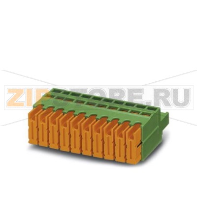 Вилочная часть Phoenix Contact QC 1/17-ST-5,08 Номинальный ток: 10 А, Расчетное напряжение (III/2): 630 В, Полюсов: 17, Размер шага: 5,08 мм, Технология подключения: QUICKON (непосредственное подсоединение проводников), Цвет: зеленый, Поверхность контакта: олово.Минимальный заказ: 50 шт.Упаковка: 50 шт.