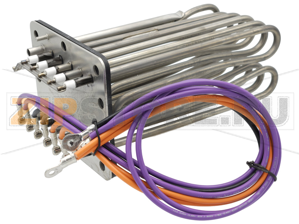 ТЭН парогенератора с уплотнением star Rational SCC 62/102/201/202 начиная с 04/04 (18 кВт, 400 B) ТЭН нагревает воду в парогенераторе и обеспечивает образование пара в пароконвектомате. От его исправности зависит скорость выхода оборудования на рабочий режим, стабильность подачи пара и корректное выполнение программ приготовления, требующих пара или комбинированного режима.