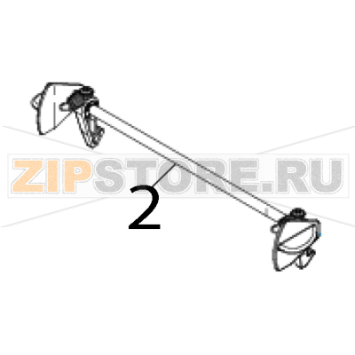 Рычаг открытия верхней крышки в сборе для принтера этикеток TSC DA300 Top cover open lever assembly TSC DA300Запчасть на деталировке под номером: 2
