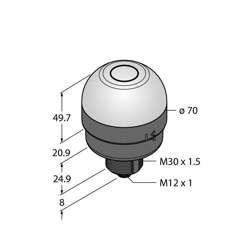 Кнопка емкостная Turck K70APT2GRCQ 
