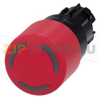 EMERGENCY STOP MUSHR. PUSHB., CAN BE ILLUMINATED, 22MM, КРУГЛ., ПЛАСТИК, КНОПКА КРАСНАЯ, 30MM, ПОДТВЕРЖДЕНИЕ СРАБАТЫВАНИЯ ФИКСАЦИЕЙ (POSITIVE LATCHING), ДЕБЛОКИРОВКА ПОВОРОТОМ, С ГРАВИРОВКОЙ ЛАЗЕРОМ, ВЕРХНИЙ РЕГИСТР Siemens 3SU1001-1GB20-0AA0-Z&nbsp;Y11