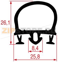ЧЕРНЫЙ УПЛОТНИТЕЛЬ ДЛЯ КАМЕРЫ - 6 М 