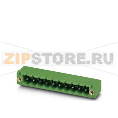 Ответная часть разъема Phoenix Contact EMSTB 2,5/19-GF-5,08 Номинальный ток: 12 А, Расчетное напряжение (III/2): 320 В, Полюсов: 19, Размер шага: 5,08 мм, Цвет: зеленый, Поверхность контакта: олово, Монтаж: Запрессовка.Минимальный заказ: 50 шт.Упаковка: 50 шт.