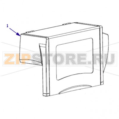 Откидная крышка принтера Zebra S4M P1034431 - Откидная крышка принтера Zebra S4MЗапчасть на сборочном чертеже под номером: 1Количество запчастей в комплекте: 1Название запчасти Zebra на английском языке: Kit Media Door S4M