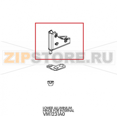 Lower aluminium hinge for internal Unox XVC 205 Lower aluminium hinge for internal Unox XVC 205Запчасть на деталировке под номером: 95Название запчасти на английском языке: Lower aluminium hinge for internal Unox XVC 205