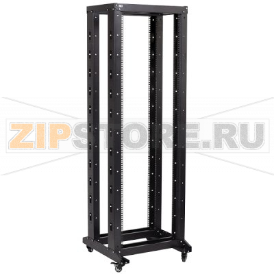 19&quot; двухрамная стойка, 42U, 600x600, на роликах, черная 