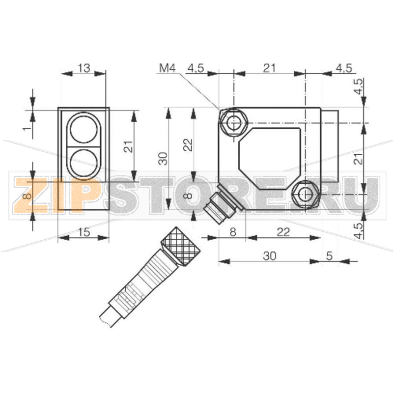 Датчик лазерный 15-36 В/DC Contrinex LAS-3130-119 