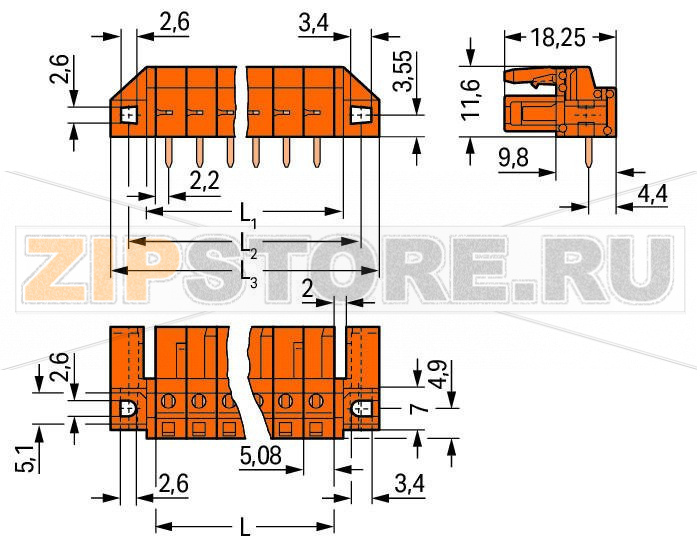 MCS MIDI Classic Розетка под пайку THT; 0.6 x 1.0 mm solder pin; угловые; Проходной фланец; Шаг контактов 5,08 мм; 14-пол.; оранжевые Wago 232-274/047-000 Встроенные тестовые порты для тестовых штекеров O 2 ммДля соединений "провод-провод" и "плата-провод"Выходы под печатные платы с защитой от касанияЛегко идентифицируемые входы и выходы печатной платыВозможны варианты кодировки...