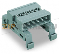 MCS MIDI Classic Штекерная часть электрического соединителя с двумя выводами; DIN-35 rail mounting; Шаг контактов 5 мм; 13-пол.; серые Wago 232-513/007-000