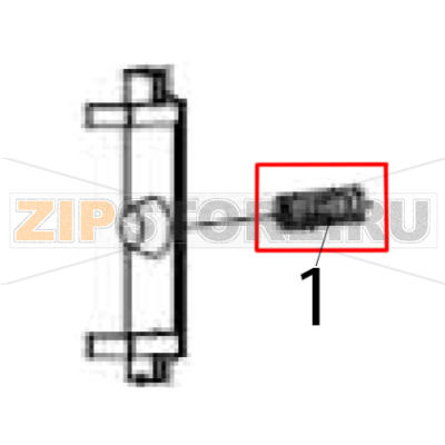 Door button spring Hurakan HKN-ME709 Door button spring Hurakan HKN-ME709Запчасть на деталировке под номером: 1