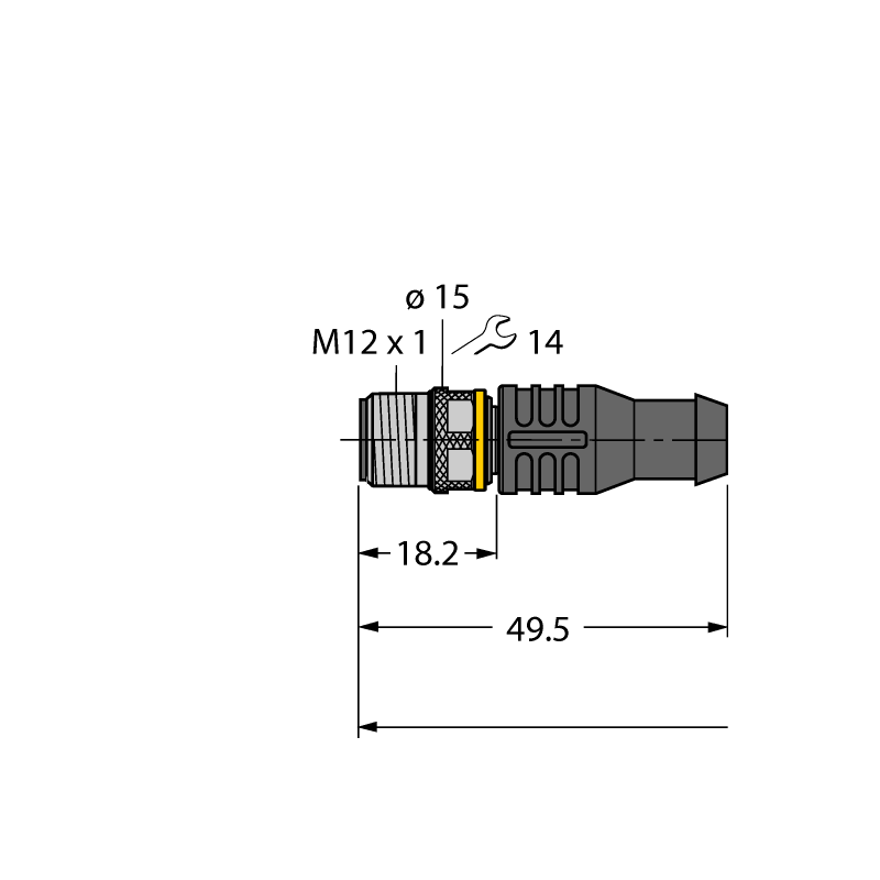Кабель PUR Turck RSC4.4T-3/TXG 