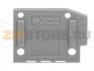 End plate; snap-fit type; 1 mm thick; blue Wago 235-400 