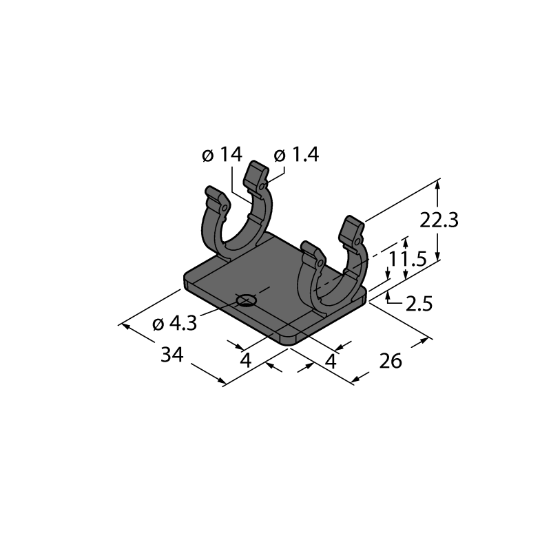 Зажим монтажный M12 Turck BEFESTIGUNGSCLIP M12/10pcs 