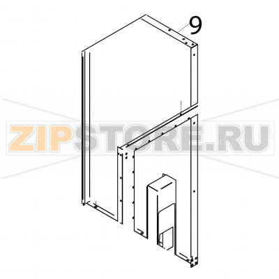 Right panel Fagor VG-201 Right panel Fagor VG-201Запчасть на деталировке под номером: 9Название запчасти Fagor на английском языке: Right panel VG-201.