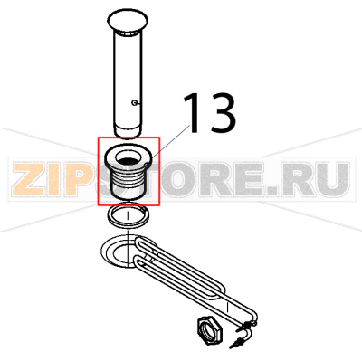 Pipe fitting for outlet Silanos E1000 Pipe fitting for outlet Silanos E1000Запчасть на деталировке под номером: 13