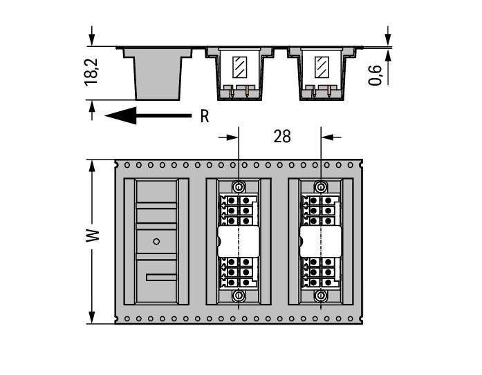 MCS MINI HD THR male header, 2-row; 0.8 x 0.8 mm solder pin; straight; 100% protected against mismating; in tape-and-reel packaging; Pin spacing 3.5 mm; 2 x 18-pole; black Wago 713-1418/117-000/997-409 Вилки для пайки оплавлением припоя для поверхностного монтажаРазделенные разъемы выводов предотвращают повреждения и обеспечивают вилкам защиту от касания в неподсоединенном состоянии100% защита от неправильного подсоединенияВозможны варианты кодировки...