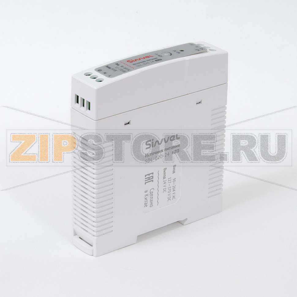 Блок питания 24 Вт, 90-264 В/AC, 127-370 В/DC, пластиковый корпус Sinvel SDL-020-24 