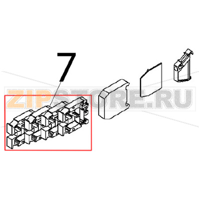 Morsetto passante Angelo Po BX61E Morsetto passante Angelo Po BX61EЗапчасть на деталировке под номером: 7