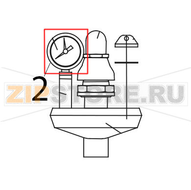 Pressure gauge Tecnoinox P70IE7 Pressure gauge Tecnoinox P70IE7Запчасть на деталировке под номером: 2